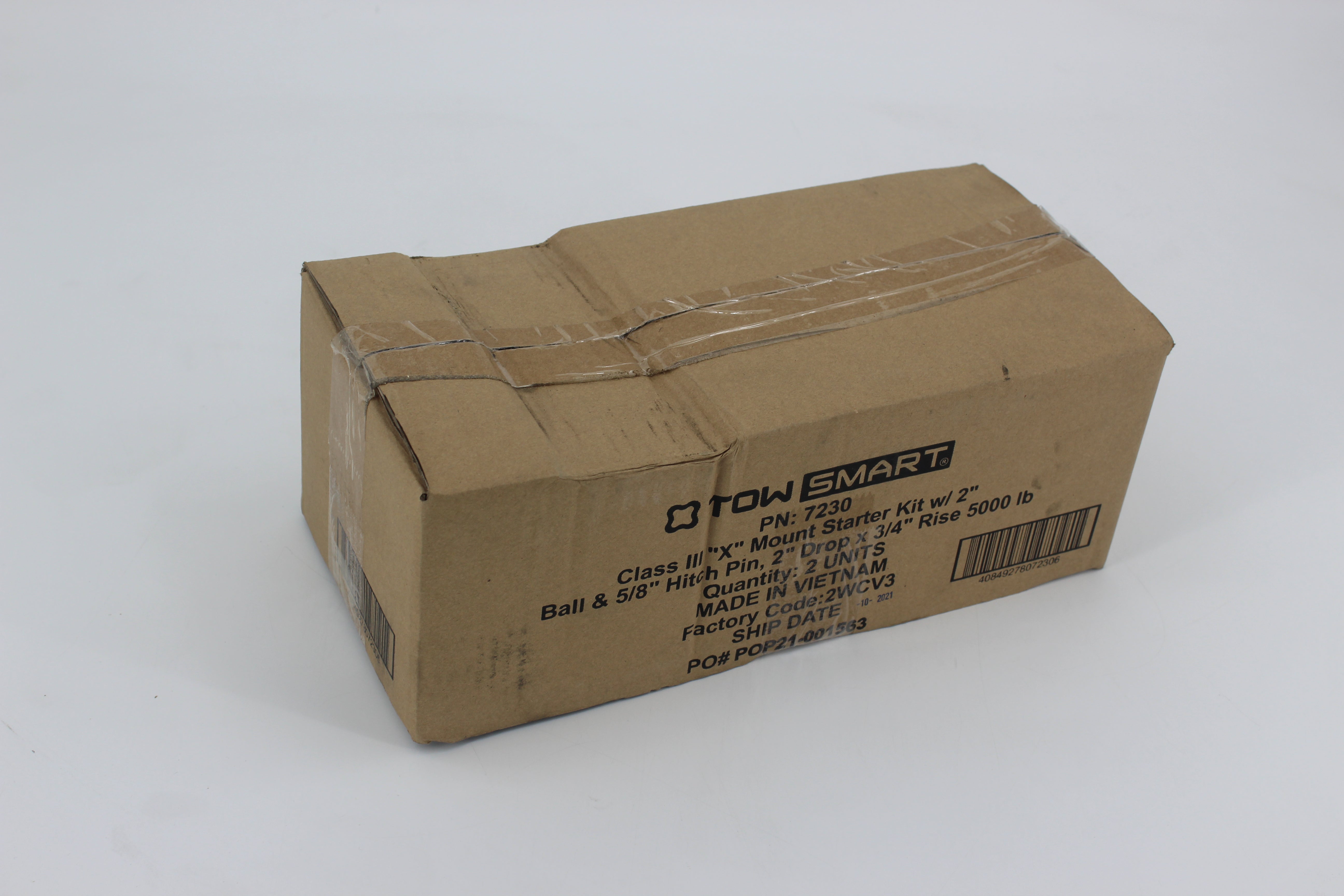 Tow Smart Class 3 5000 lb. “X” Mount Starter Kit with 2 in. Ball, 5/8 in. Locking Pin, 2 in. Drop x 3/4 in. Rise Ball Mount