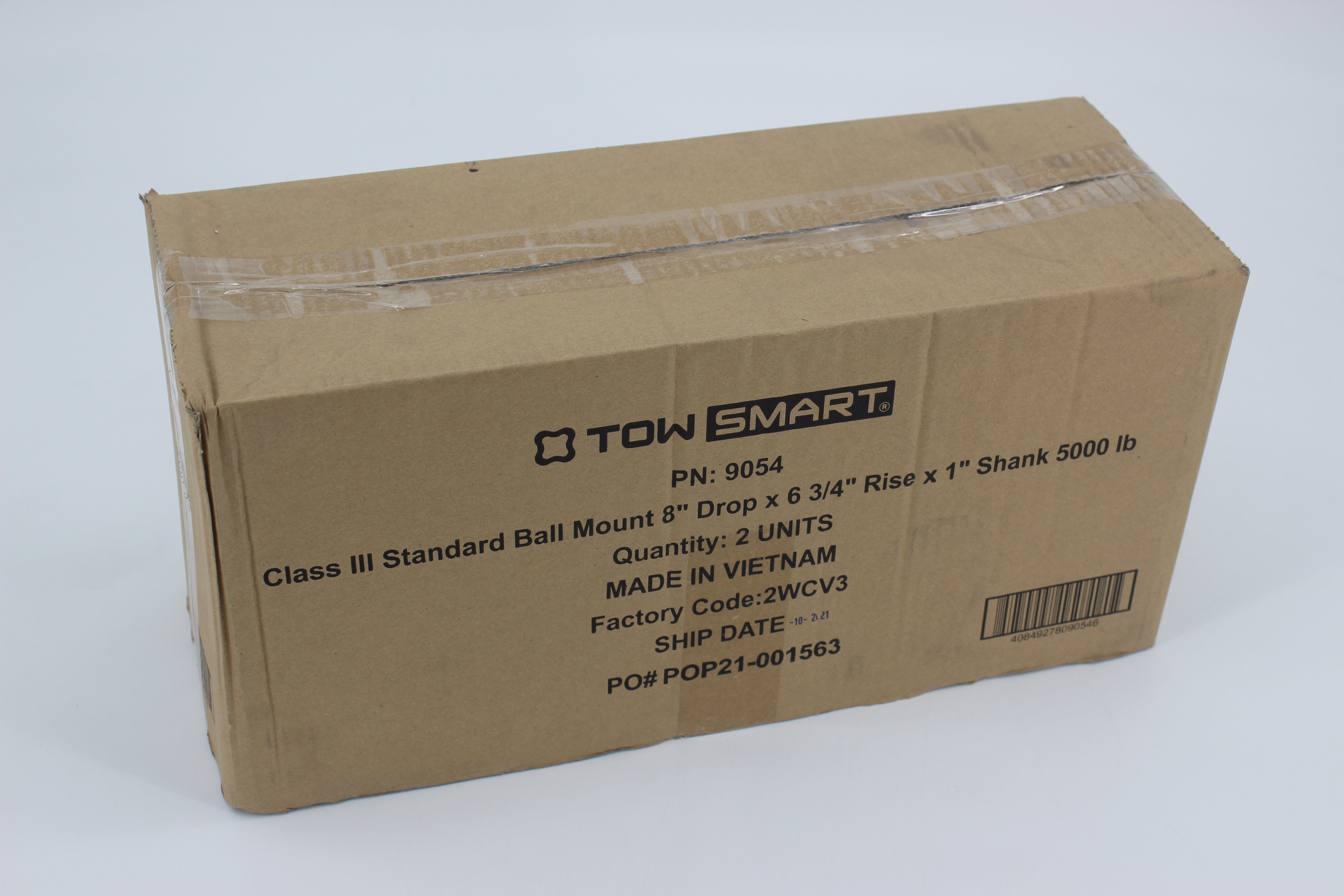 Tow Smart Class 3, 5,000 lb., 8 in. Drop, 6-3/4 in. Rise, 1 in. Shank Trailer Hitch Ball Mount