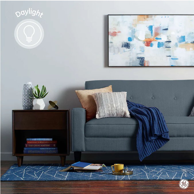 GE 60-Watt Daylight LED Light Bulb, 8 Pack, FOB KS