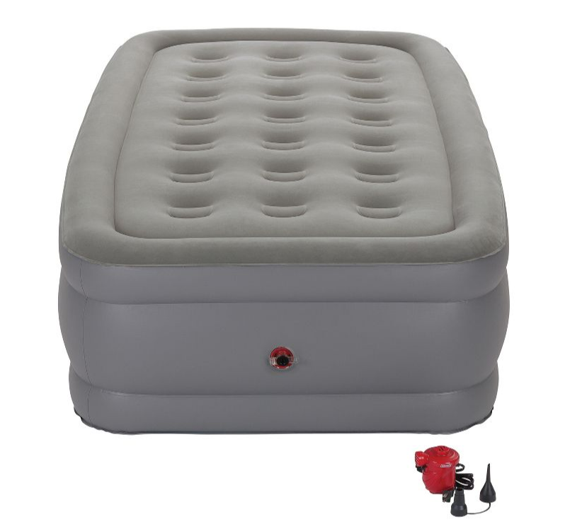 Coleman Twin Size Double High Airbed Mattress With 120v Pump, FOB KS