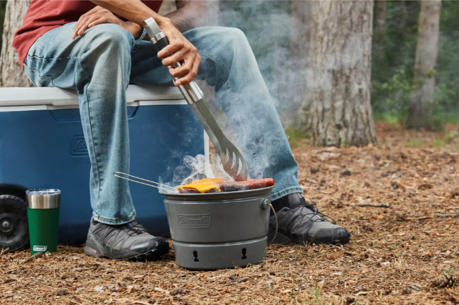 Coleman Party Pail Charcoal Grill in Black, FOB KS