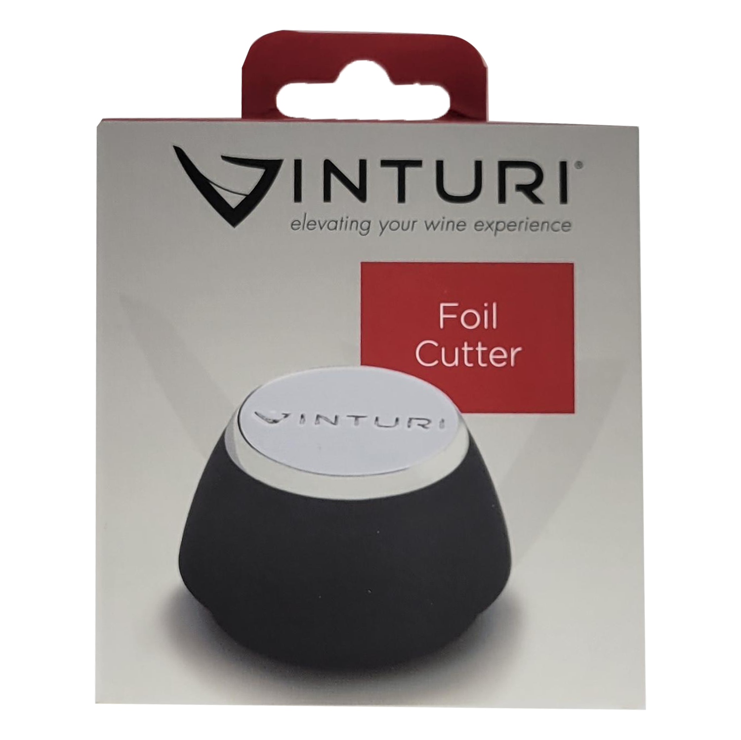 Vinturi Soft-grip Foil Cutter for Wine Bottles, Black, FOB KS