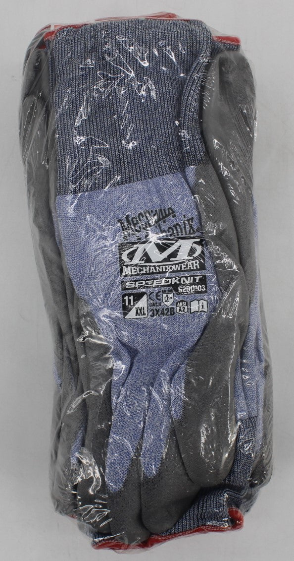 Mechanix Wear Coated-Knit Work Gloves Speedknit B2, Blue, 12 Pair in a pack (Sizes XL and XXL)