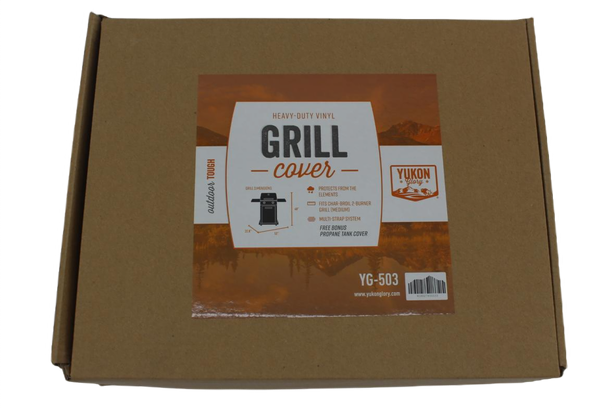 Yukon Glory 503 Premium Grill Cover for Char-Broil 2 Burner Gas Grills for Year Round Protection, Includes Bonus Propane Tank Protective Cover