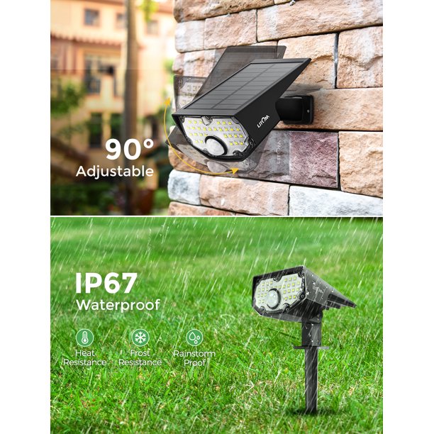Litom 30 LED Solar Landscape Spotlight for Yard 2 PACK, FOB KS