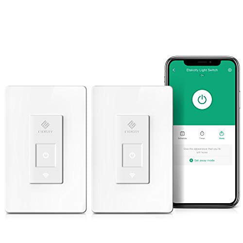 Etekcity Smart In-wall Light Switch with WiFi and Timer (2-Pack), FOB KS