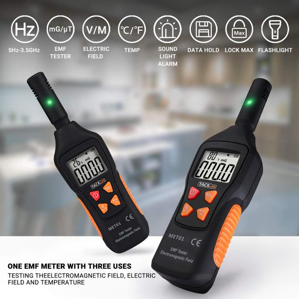 TACKLIFE EMF Meter, 5Hz-3500MHz, FOB KS