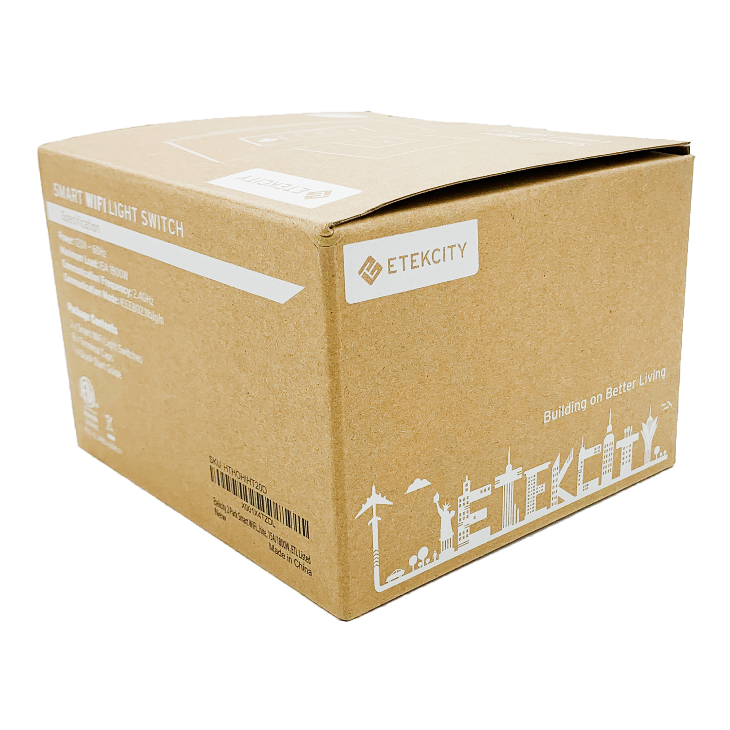 Etekcity Smart In-wall Light Switch with WiFi and Timer (2-Pack), FOB KS