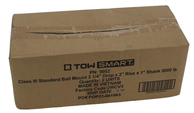 TowSmart Class III 5,000 lb 2 Ball Mount Trailer Hitch (3-1/4 Drop)