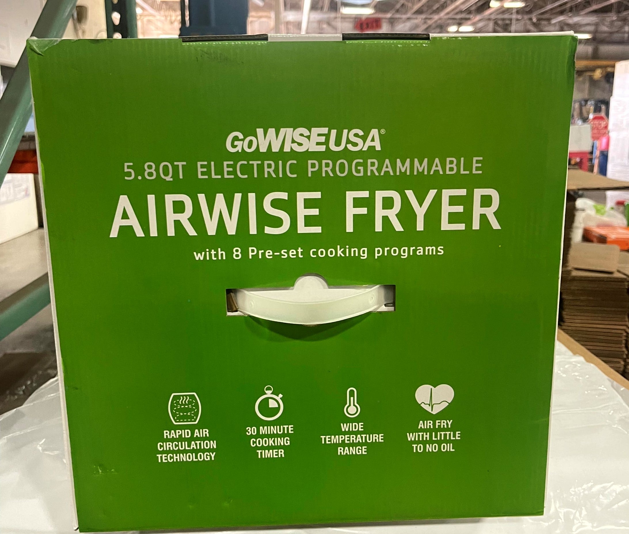 GoWISE USA 5.8-Quart XL 8-in-1 Digital Touchscreen Air Fryer, Black GW22831 + 50 Recipes For your Air Fryer Book