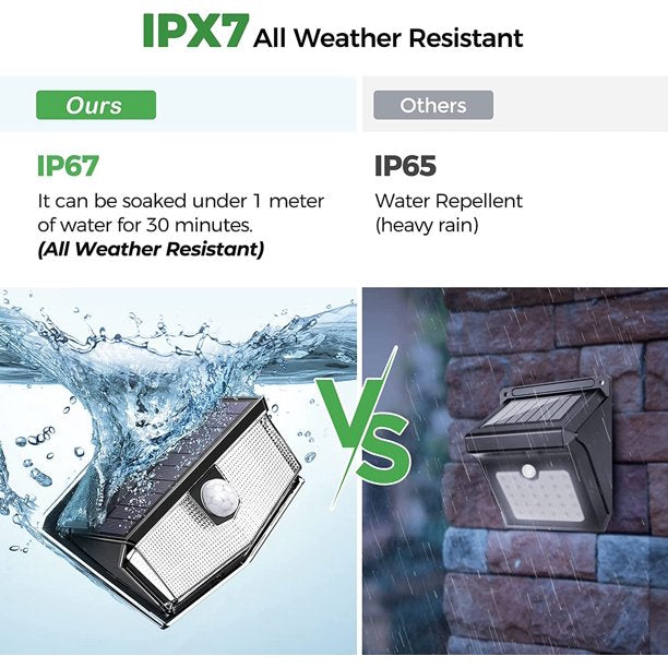 Litom Outdoor Wall LED Solar Lights with Motion Sensor, 2 Pack, FOB KS