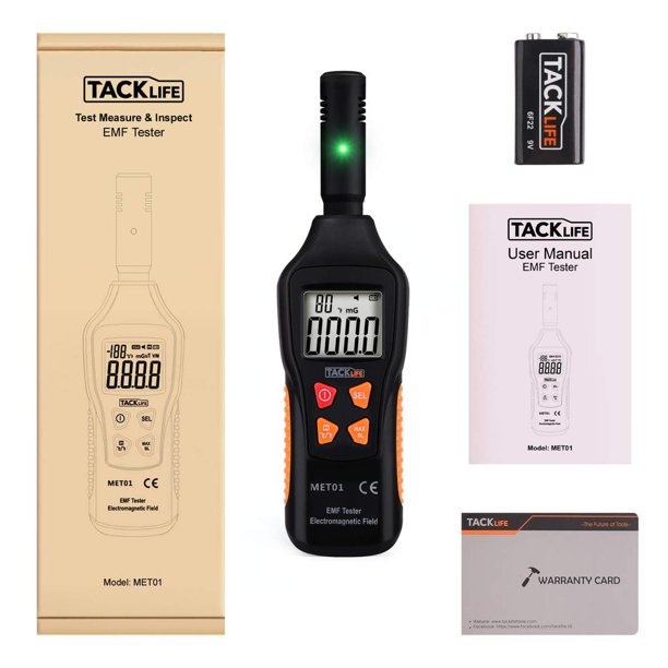 TACKLIFE EMF Meter, 5Hz-3500MHz, FOB KS