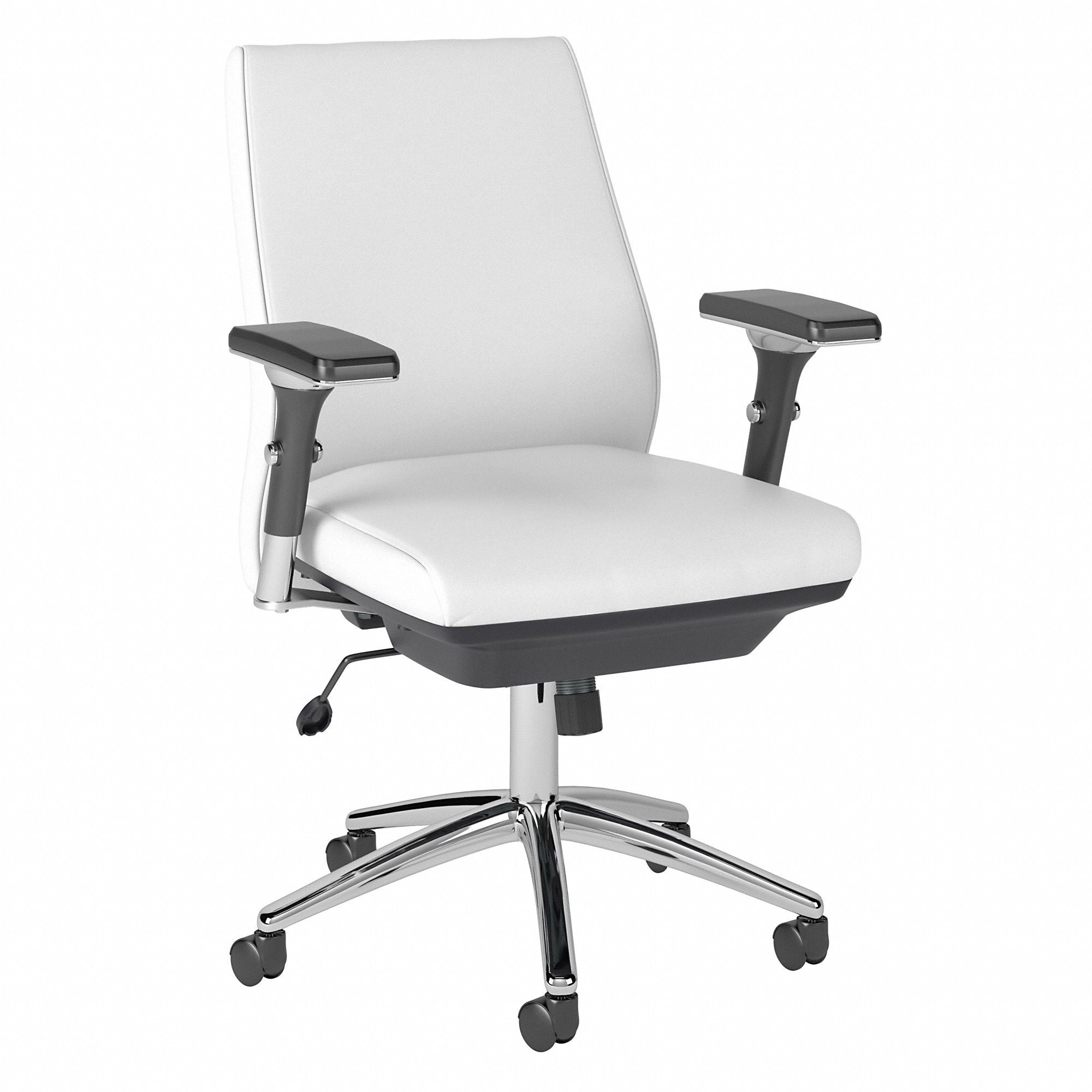 Bush Business Mid Back Manager's or Guest Chair in White, FOB OH