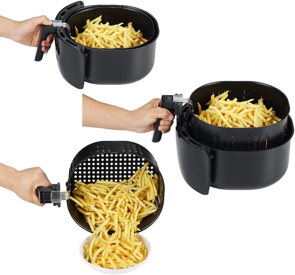 GoWISE USA 5.8-Quart XL 8-in-1 Digital Touchscreen Air Fryer, Black GW22831 + 50 Recipes For your Air Fryer Book