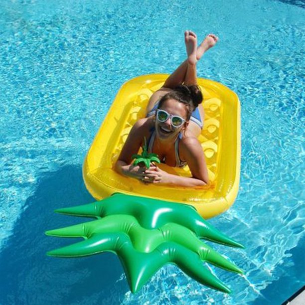 Aleko Inflatable Pineapple Pool Float, FOB KS