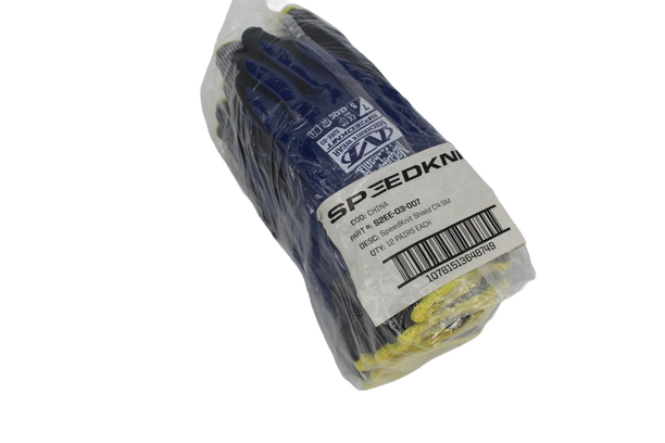 Mechanix Wear Coated-Knit Work Gloves Speedknit Shield ANSI A4, Blue, 12 Pair in a pack (Sizes SM, MD, LG, XL and XXL)