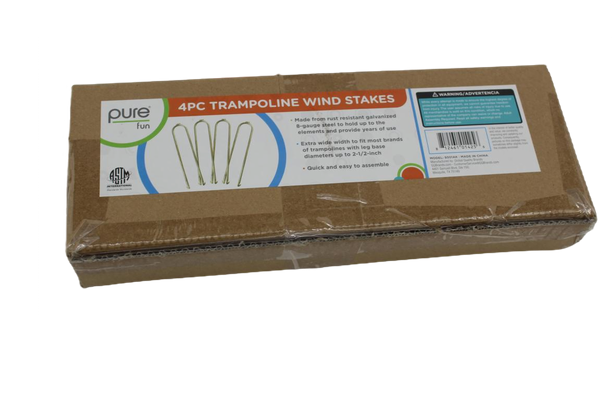 Pure Fun 4pc Universal Trampoline Wind Stakes Anchor Kit