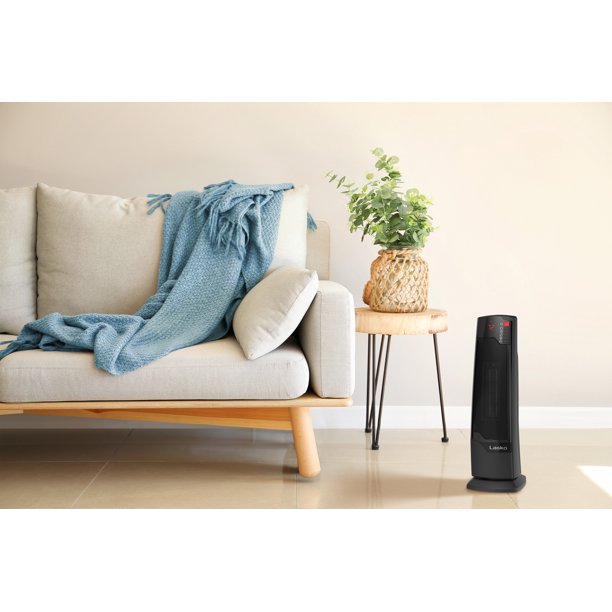 Lasko 1500W Oscillating Ceramic Tower Space Heater with Remote, Factory Refurbished, FOB KS