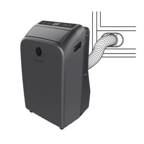 Hisense 14000 BTU (9500 BTU DOE) 115-Volt Grey Portable Air Conditioner w/ Wi-Fi, Factory Refurbished, FOB KS