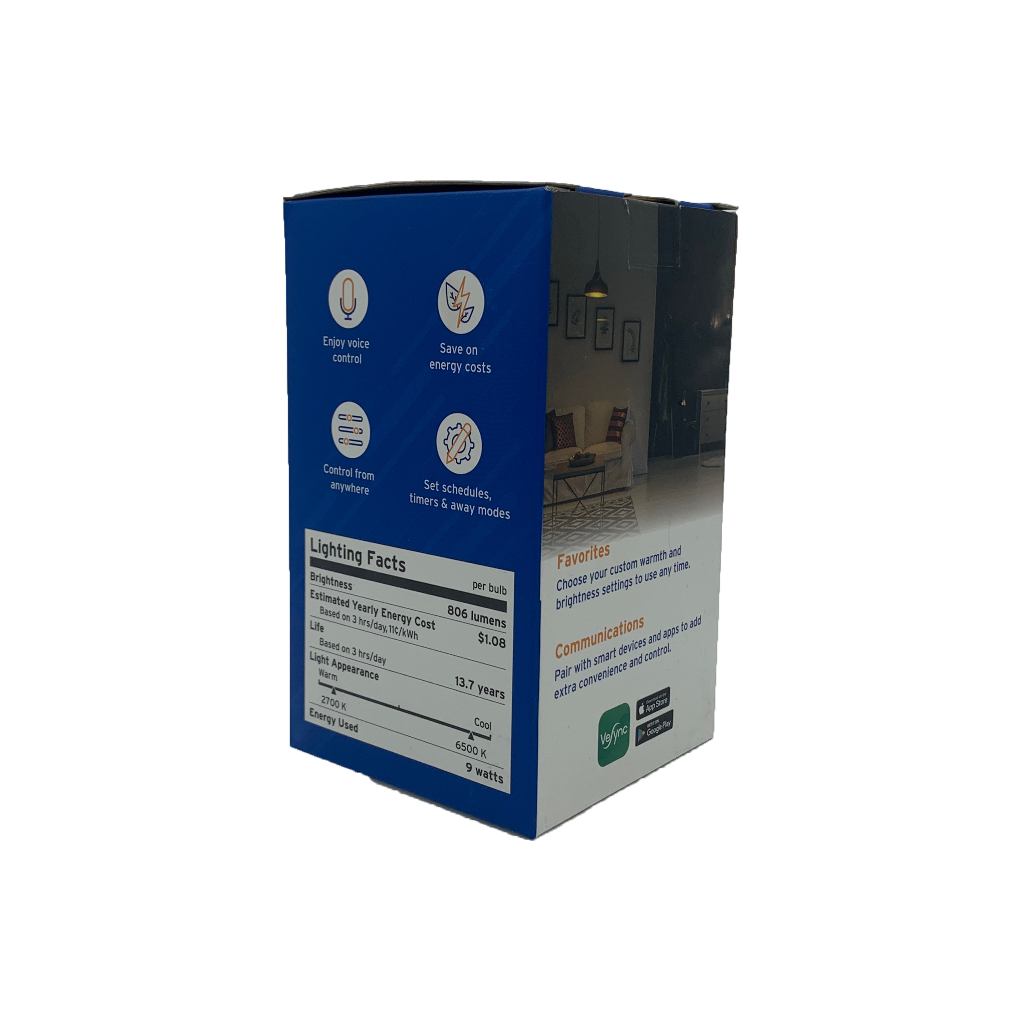 Etekcity Smart LED Light Bulb with WiFi, No Hub Required, FOB KS