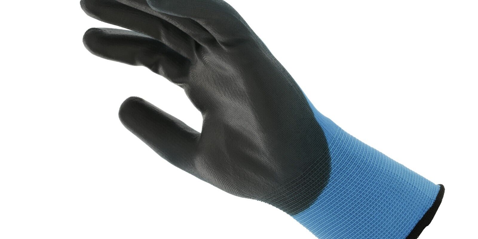 Mechanix Wear Polyurethane Coated Work Gloves, Blue, 9.19 in long, 15 Ga thick, Nylon, 12 Pair in a pack (SM, MD, L, XL, XXL)