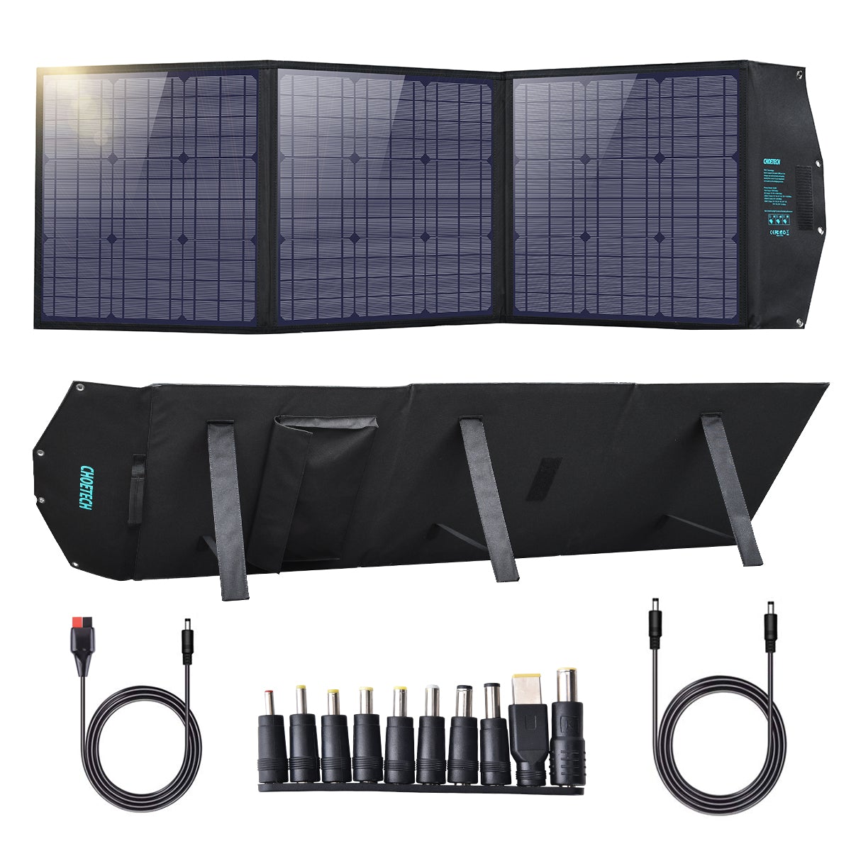 CHOETECH 120W Solar Panel for Multiple Devices, FOB KS