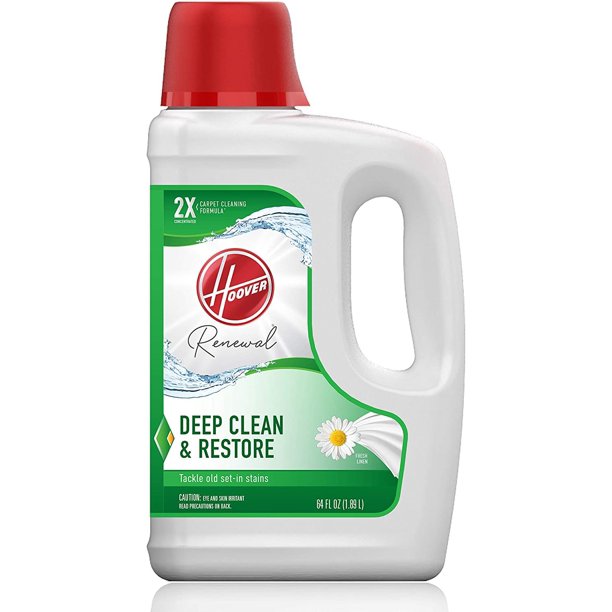 Hoover Renewal Deep Cleaning Carpet Shampoo, Concentrated Machine Cleaner Solution, 64oz Formula, White, FOB KS