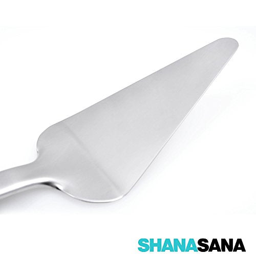 Shanasana 10 Pie Server & Pizza Turner (PROFESSIONAL GRADE STAINLESS STEEL) Perfect for Serving Pie, Cake, Pizza, Tarts, and Other Desserts