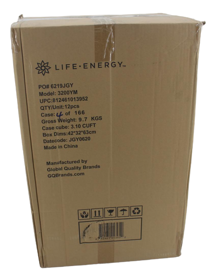 Life Energy EkoSmart Non-Slip Exercise Yoga Mat with Carrying Strap, 4 mm Thick
