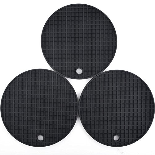 Shanasana Silicone Trivet Set-3pcs, Black