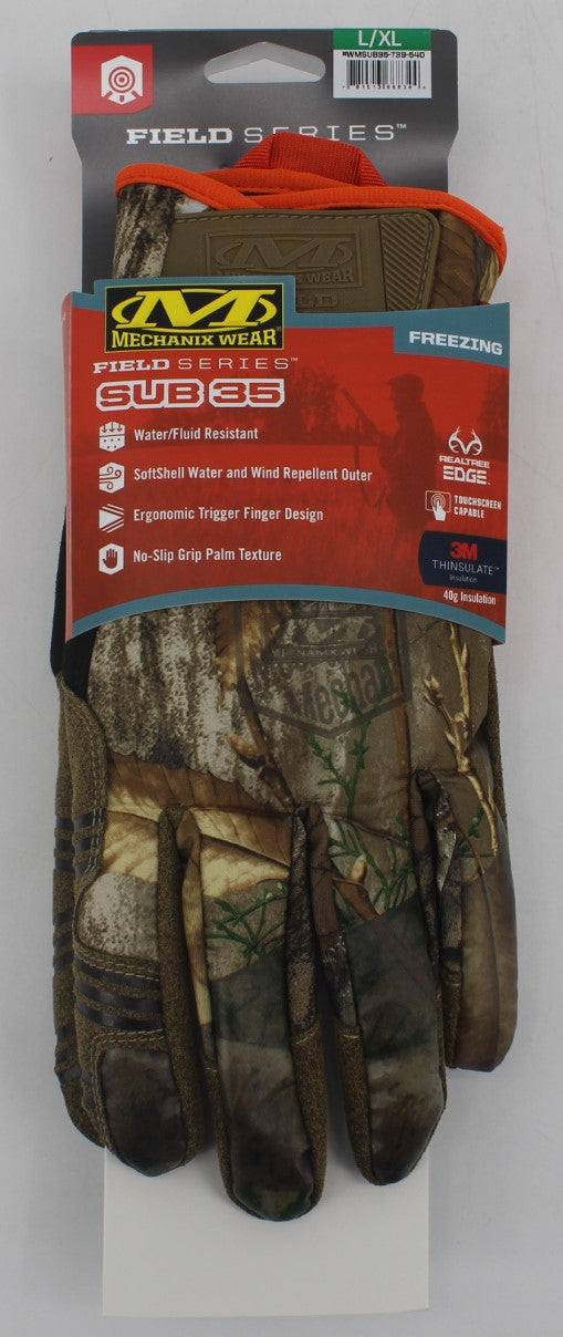Winter Work Gloves Sub35 Realtree Edge, Size LG/XL
