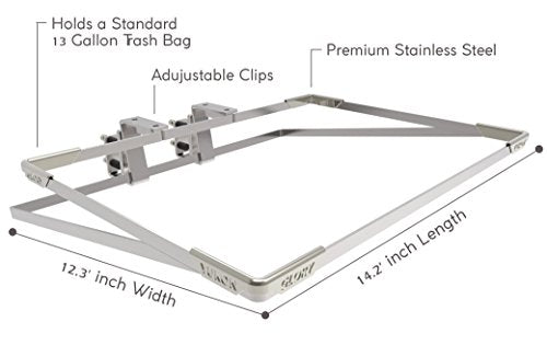 Yukon Glory YG-778 Stainless-Steel Portable Trash Bag Holder-Ideal Accessor