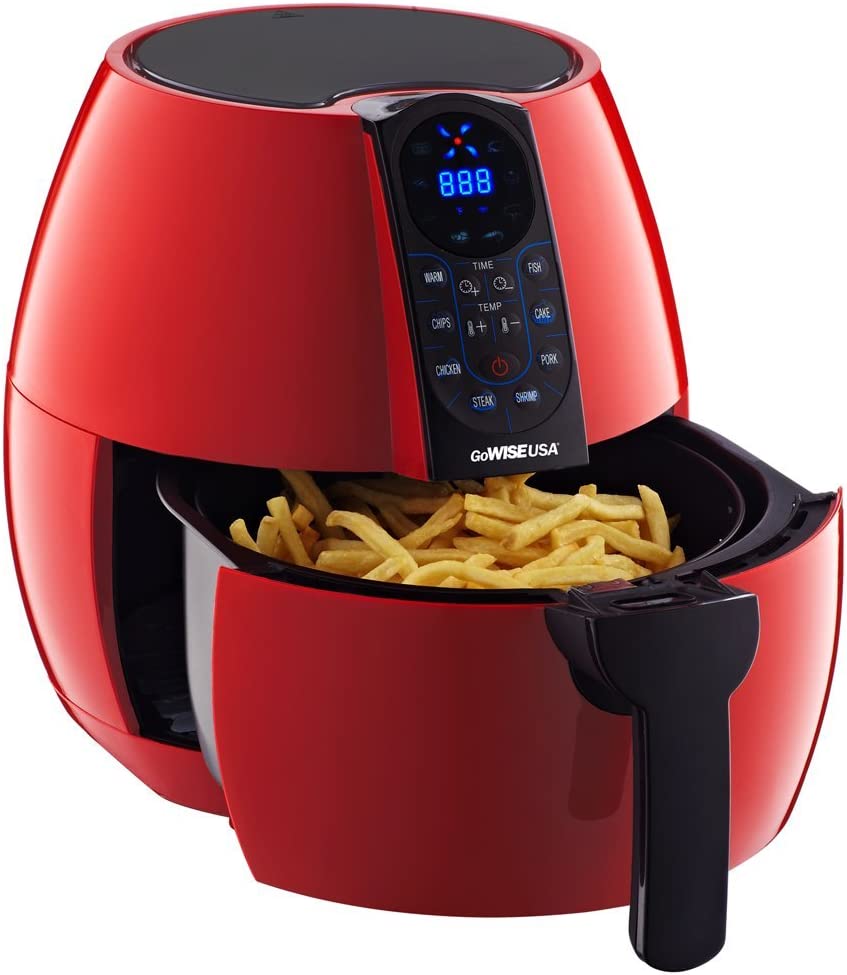 GoWISE USA 3.7-Quart Programmable Air Fryer with 8 Cook Presets, GW22639