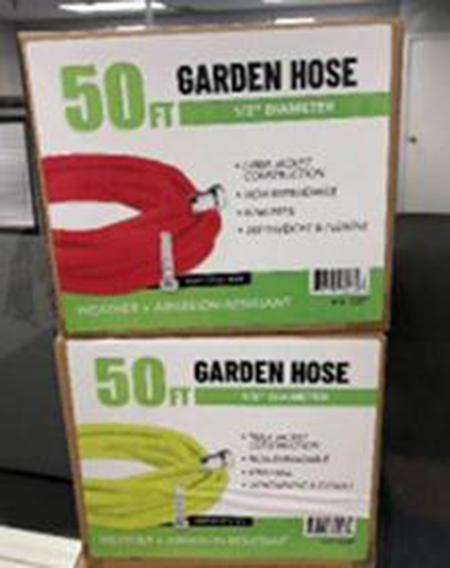 50ft Fiberjacket Garden Hose Kink Free, 50% Lighter than a normal hose includes twist garden hose nozzle, FOB SC