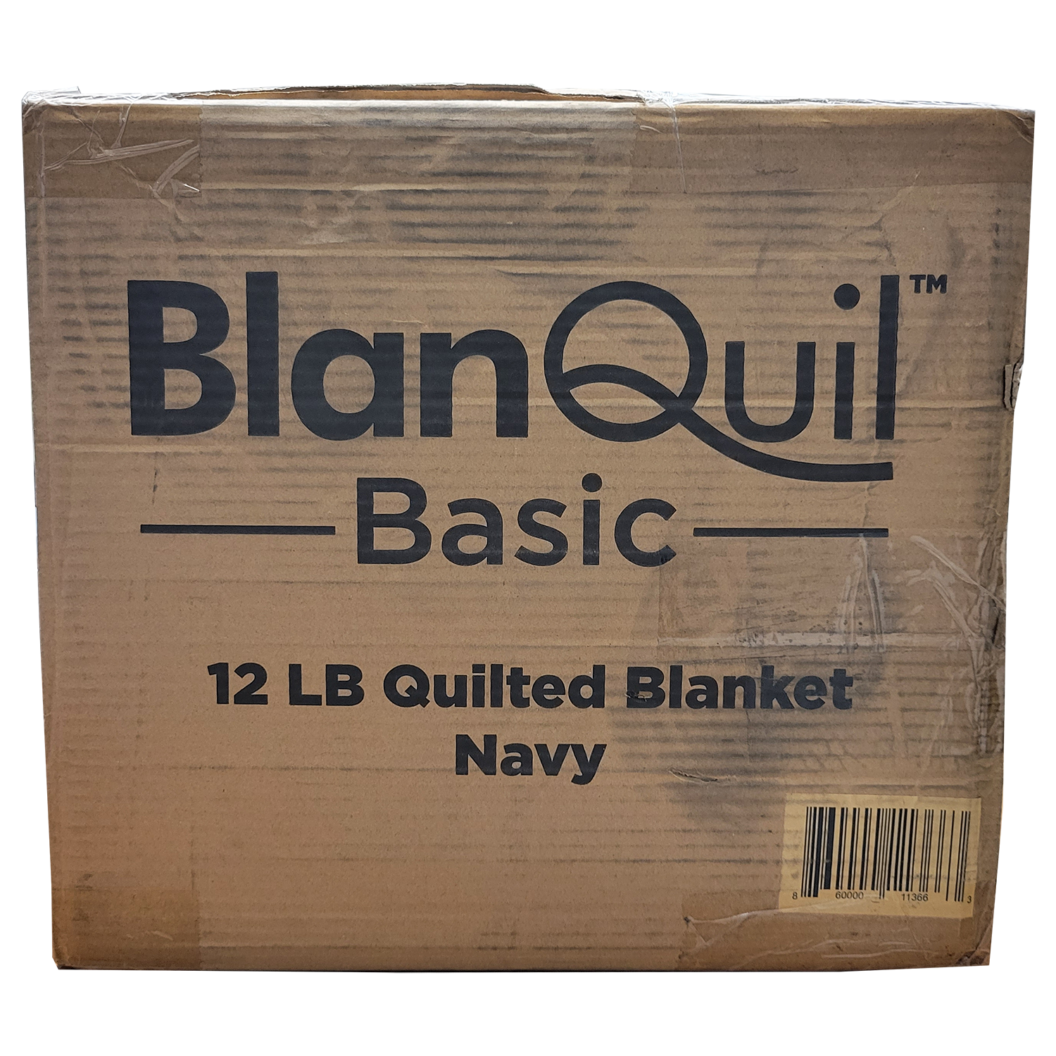 Blanquil Quilted Weighted Blanket, Navy, 12-15lbs, FOB KS