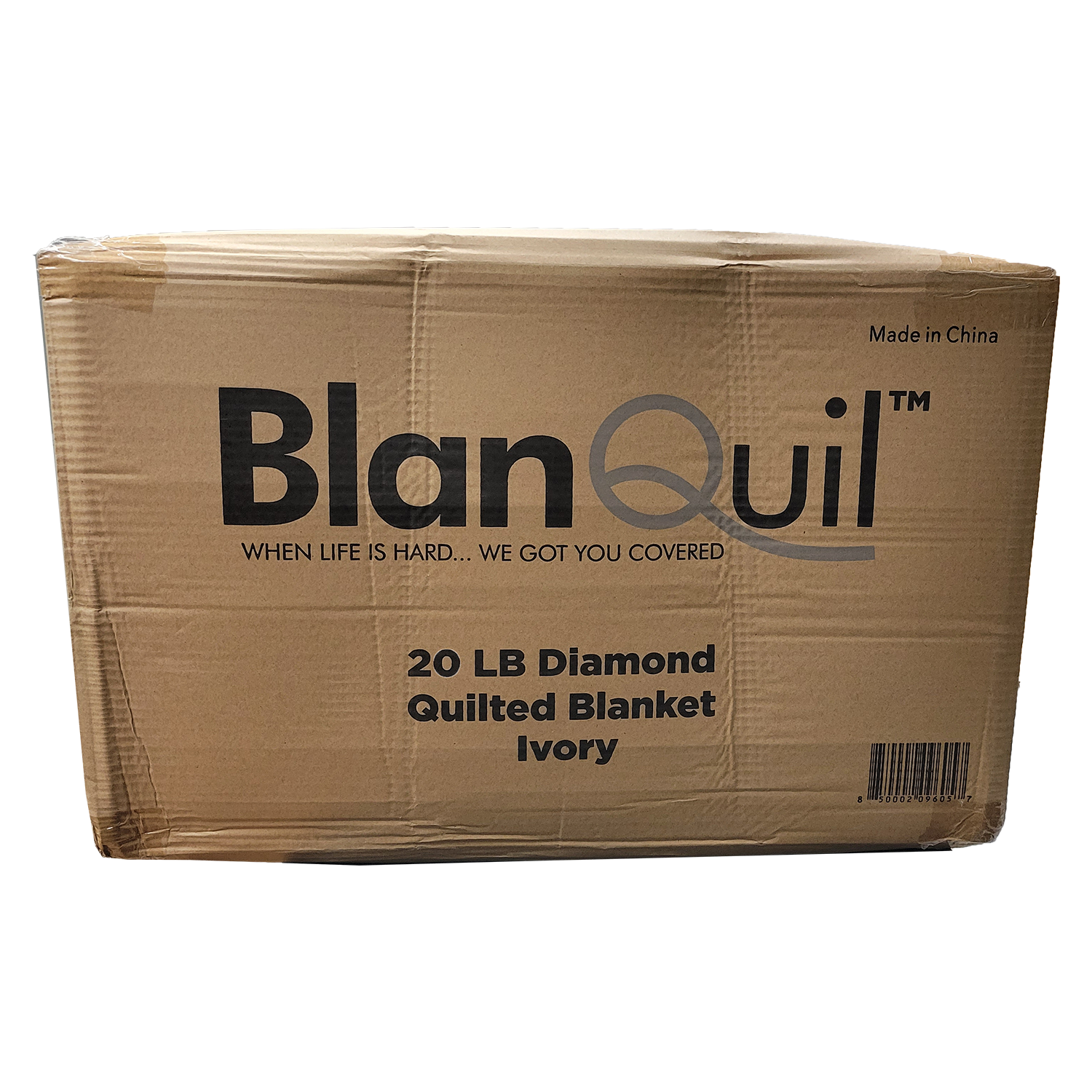 Blanquil Quilted Weighted Blanket, Diamond Ivory, 15-20 lbs, FOB KS