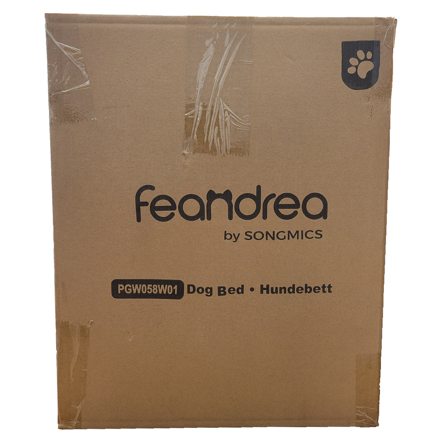 Feandrea Plush Dog/Cat Bed, 30"x8.7", Light Grey, FOB KS