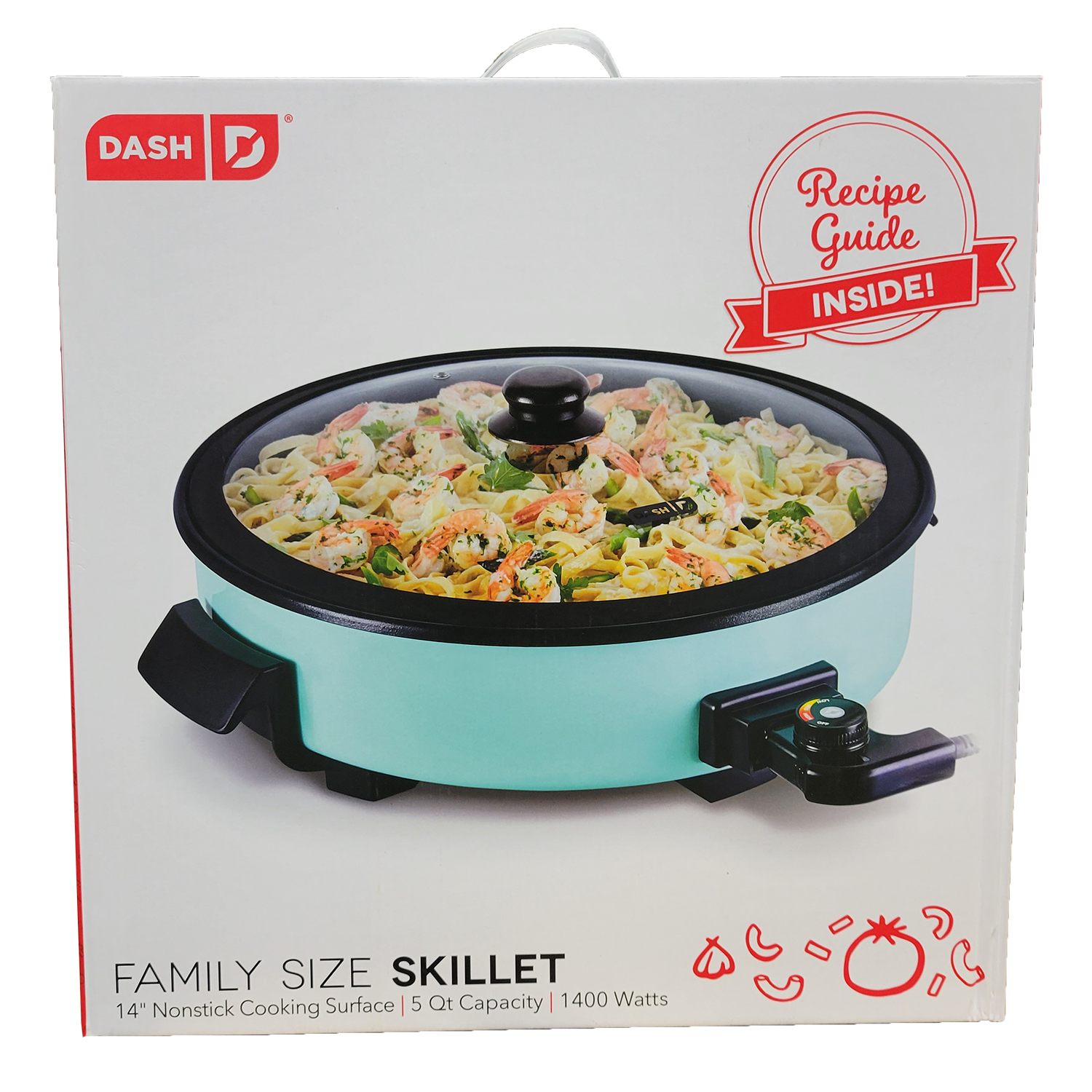 Dash Family Size Skillet, 14 inch wide, 2.5 inch deep, Assorted Colors, FOB KS