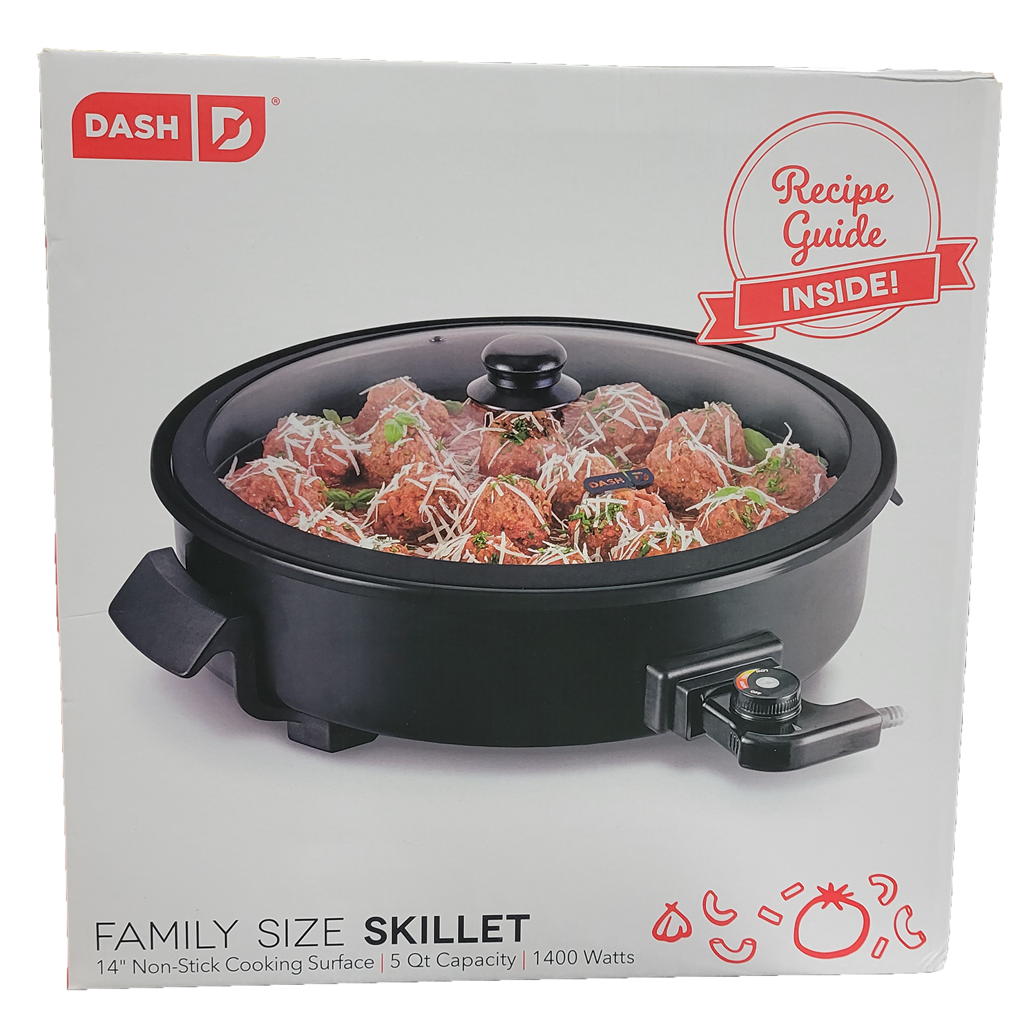Dash Family Size Skillet, 14 inch wide, 2.5 inch deep, Assorted Colors, FOB KS