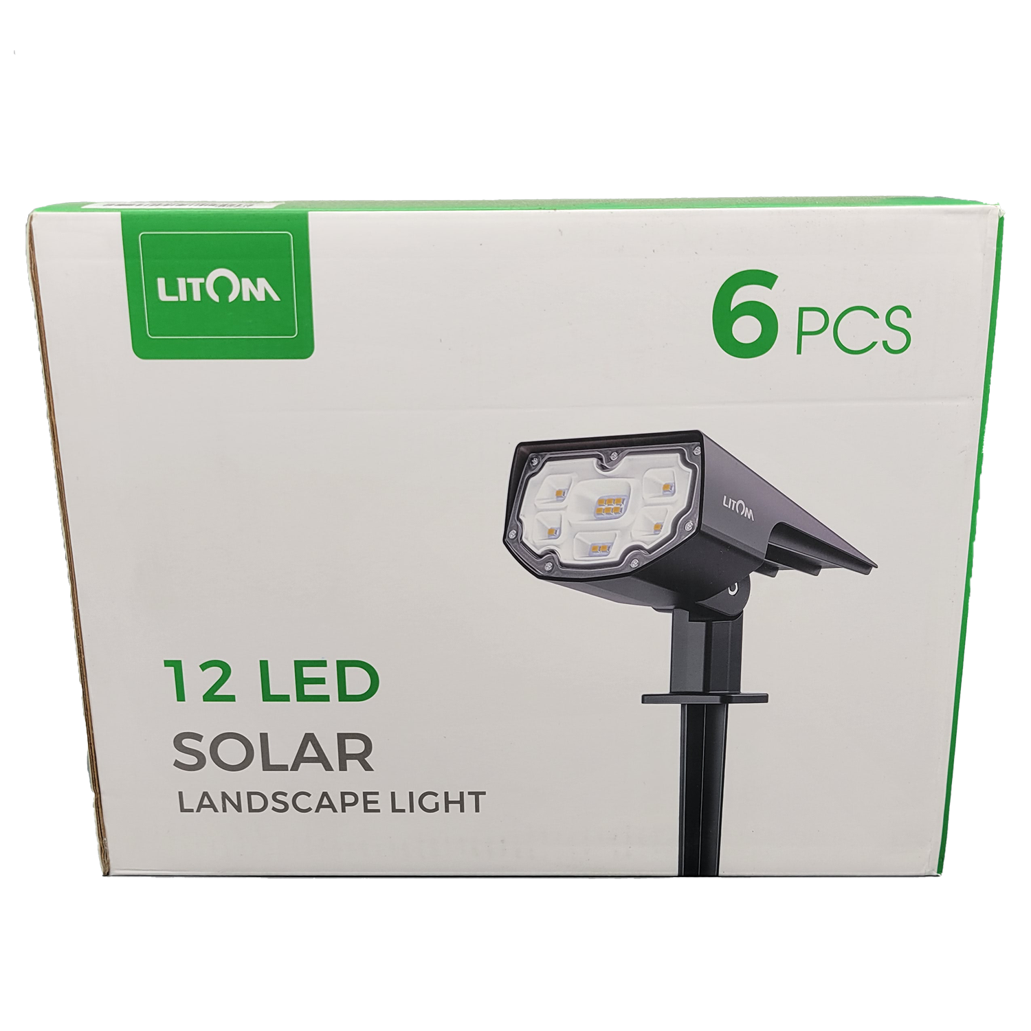 LITOM IP67 Waterproof Solar Outdoor Spot Lights Wireless Solar Wall Lights for Yard Garden 6 Pack Warm White, FOB KS