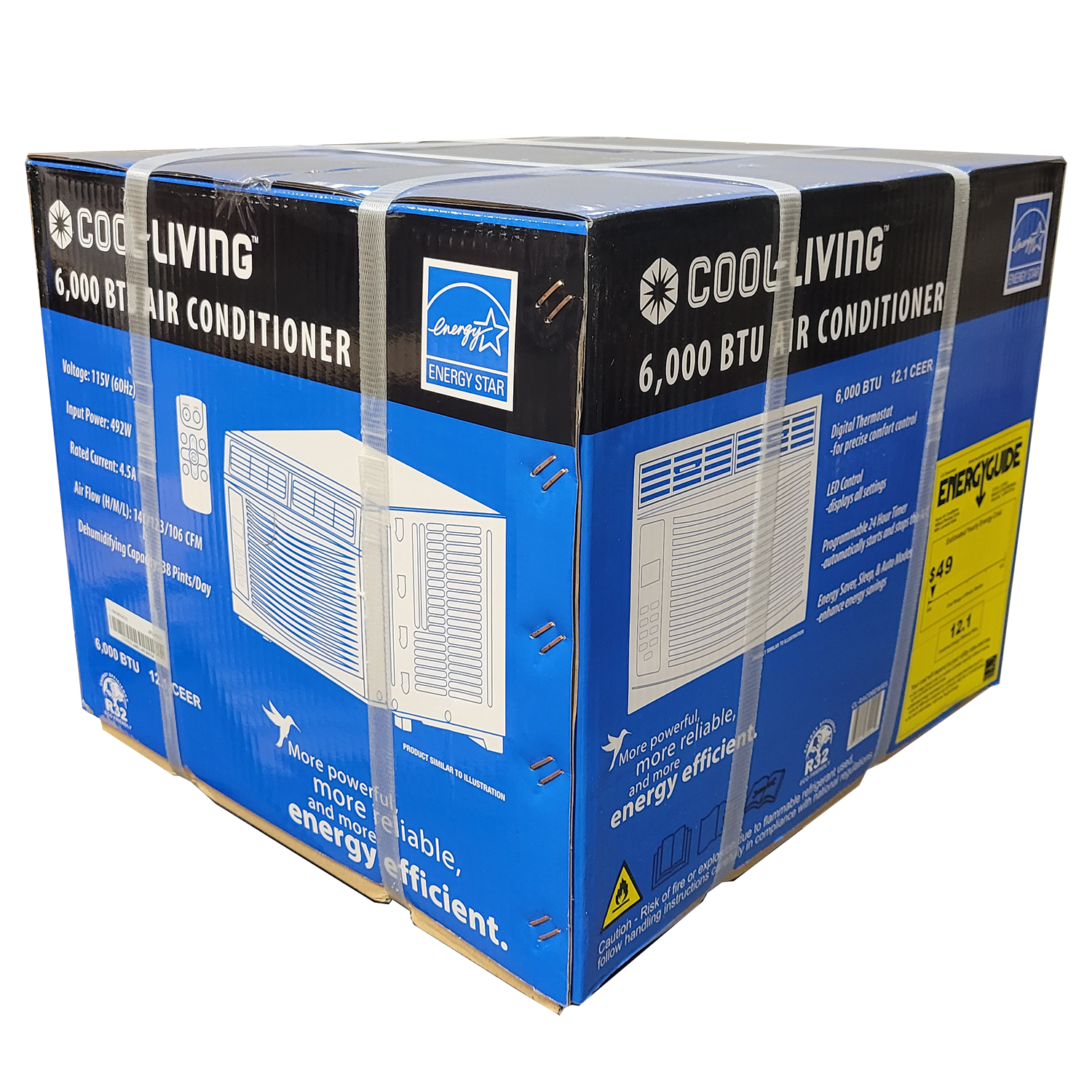 Cool-Living 6,000 BTU 115-Volt Window Air Conditioner, FOB KS