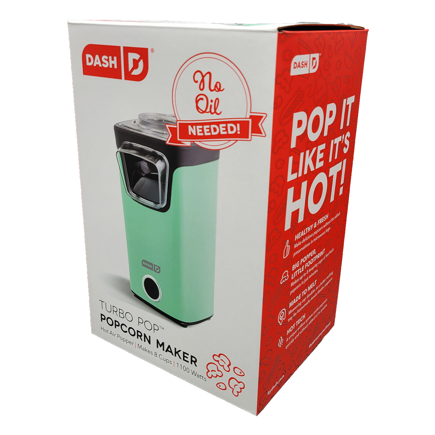 DASH Turbo POP Popcorn Maker, 8 Cups, FOB KS