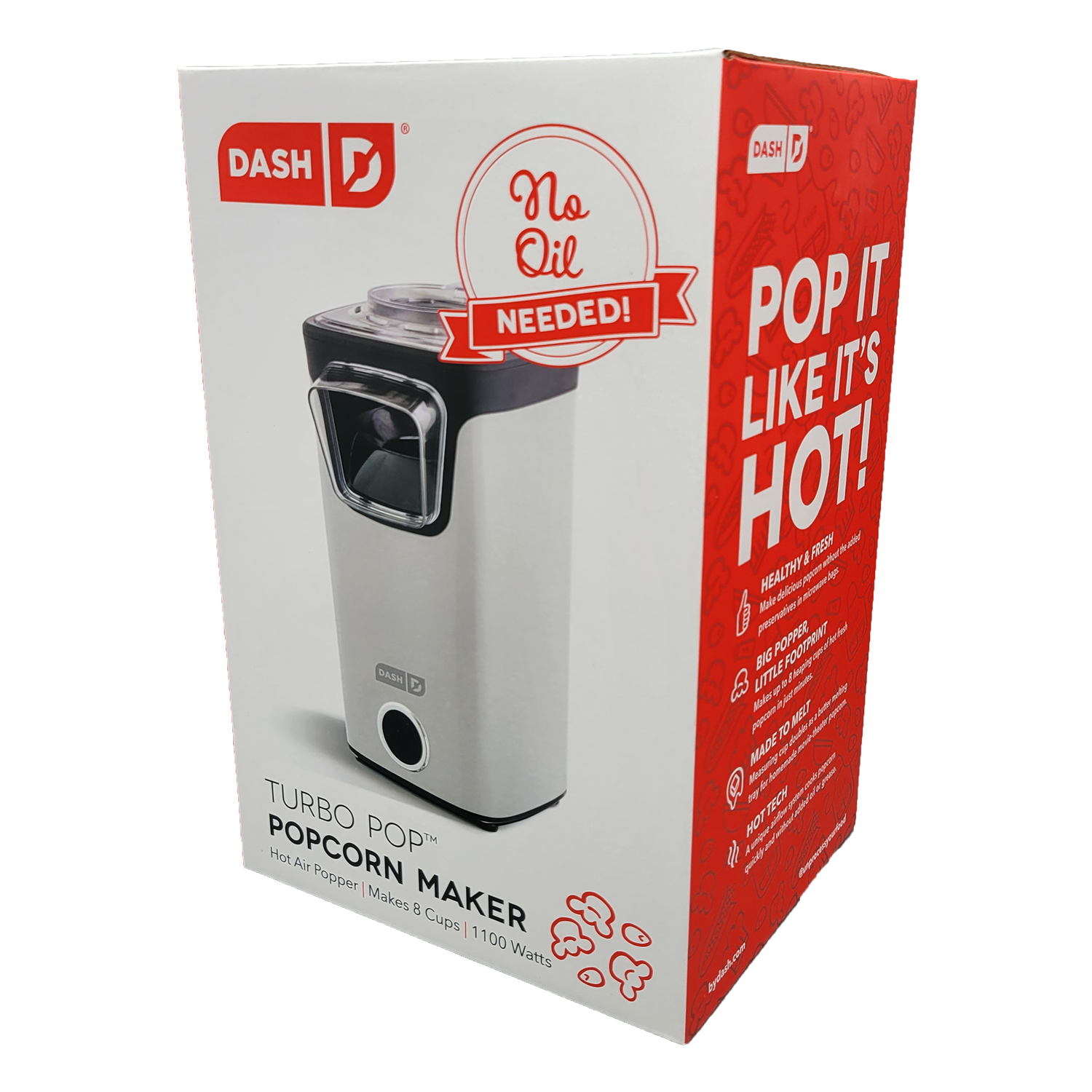 DASH Turbo POP Popcorn Maker, 8 Cups, FOB KS