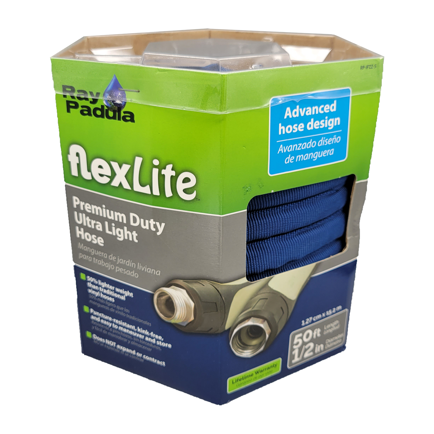 Ray Padula FlexLite Premium Lightweight Fabric Hose with Dual Large Swivel Couplings, FOB KS