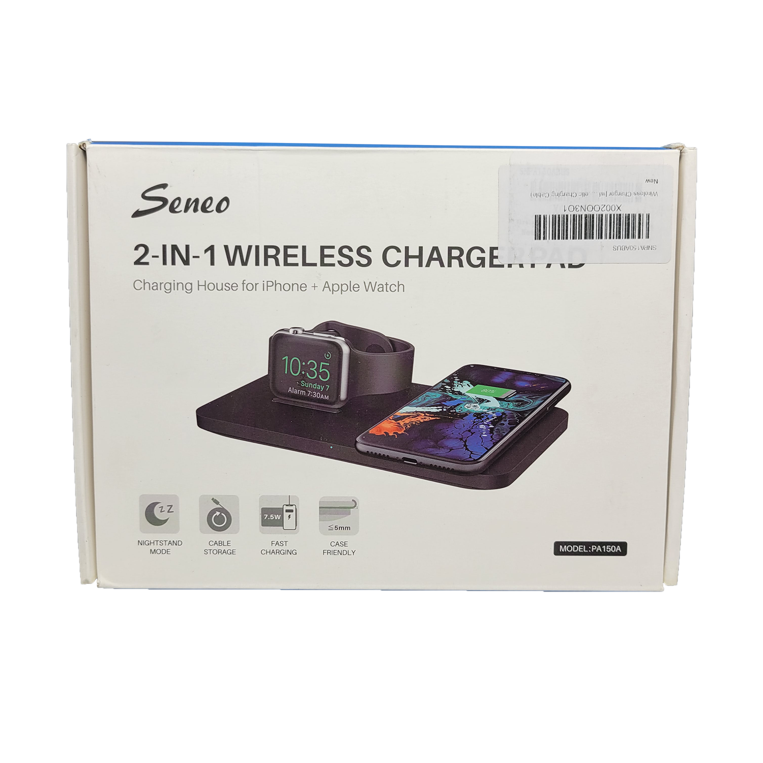 Seneo 2 in 1 Wireless Charger With QC 3.0 Adapter, FOB KS