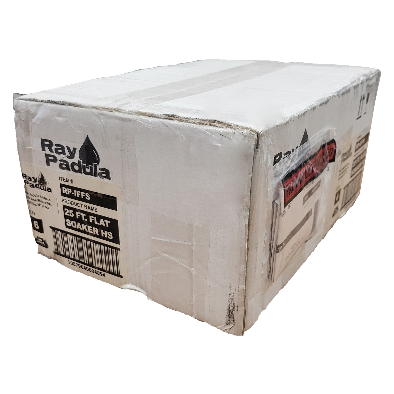 Ray Padula 25 ft. Flat Flexible Porous Soaker Hose, FOB KS