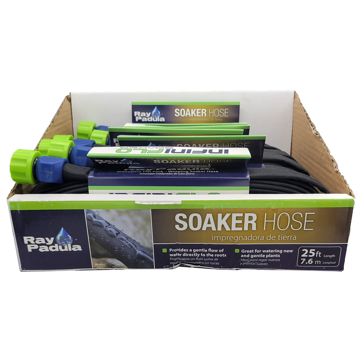 Ray Padula 25 ft. Flat Flexible Porous Soaker Hose, FOB KS