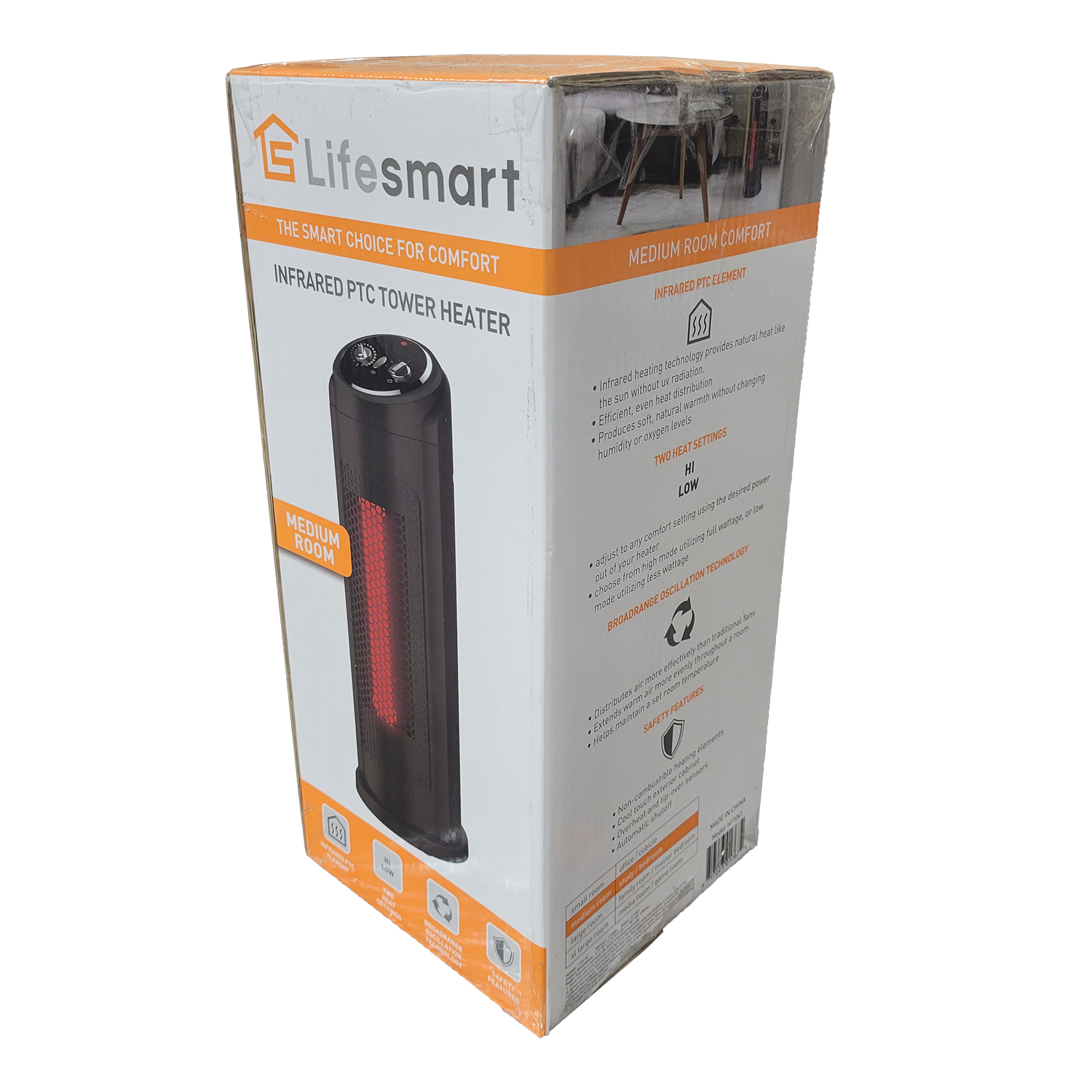 Lifesmart 1,500-Watt Electric Fan Tower Heater, FOB KS
