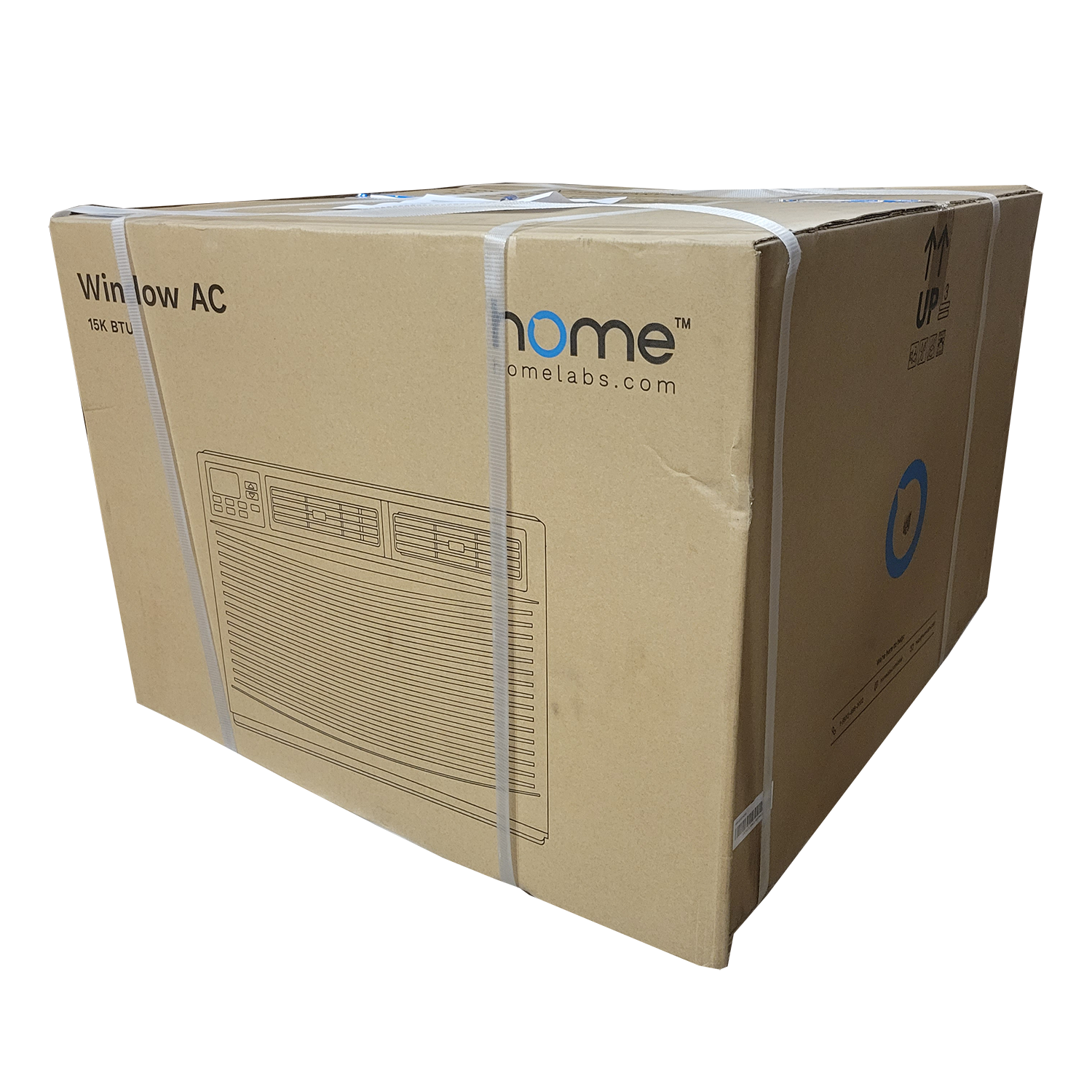 hOmeLabs 15,000 BTU Window Air Conditioner - Energy Star Certified AC Unit with Digital Thermostat and Easy-to-Use Remote Control, FOB KS