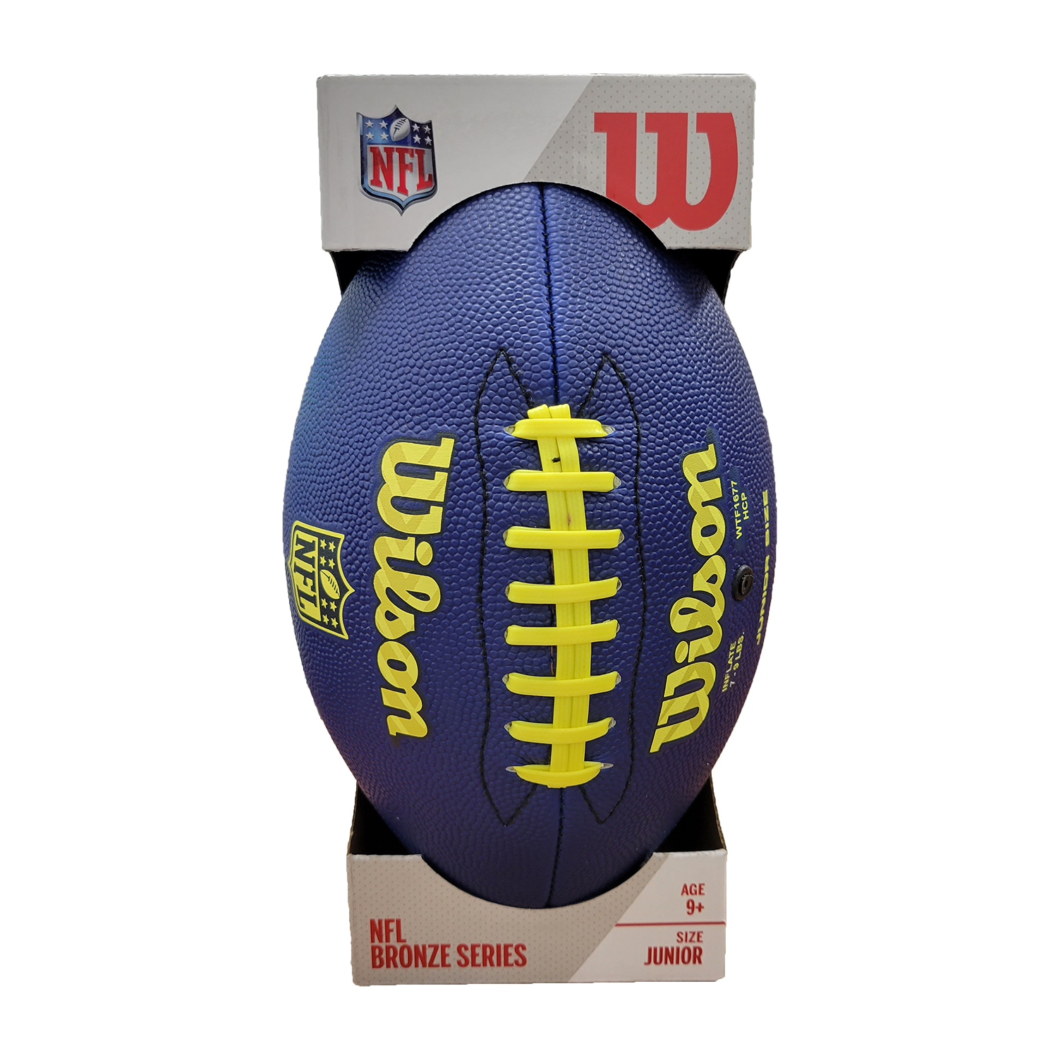 Wilson NFL Bronze Series Junior Size Football, Blue and Yellow, FOB KS